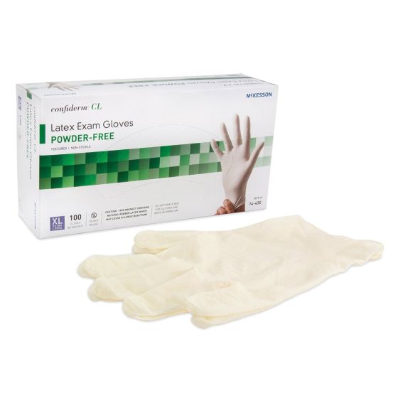 McKesson Confiderm® Latex Exam Glove, Textured Fingertips