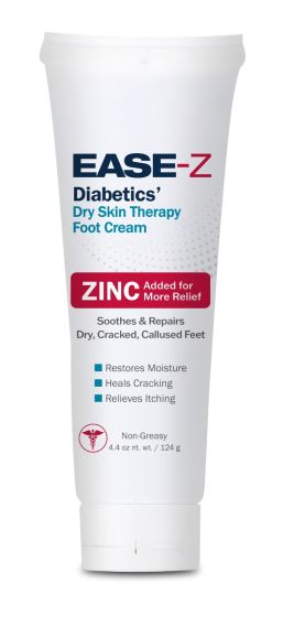 EASE-Z Diabetics' Dry Skin Therapy Foot Cream with Zinc 4.4 fl oz. Tube
