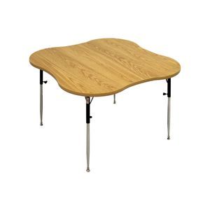 Hausmann 4 Cut-Out Table With Adjustable Legs