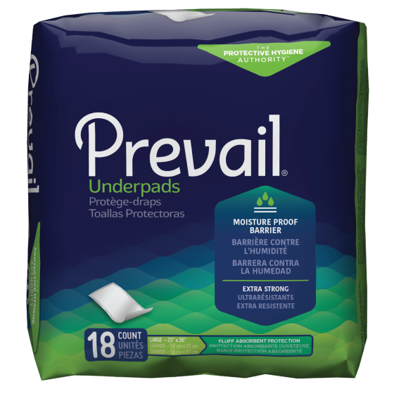 Prevail®  Premium Fluff Disposable Underpad - Large
