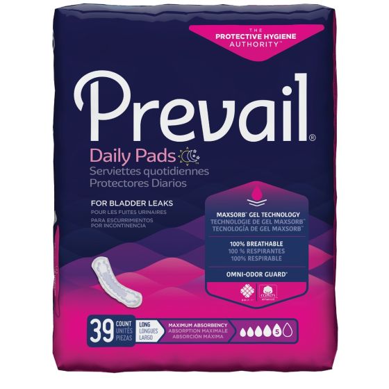 Prevail®  Daily Bladder Control Pads - For Moderate Bladder Leaks