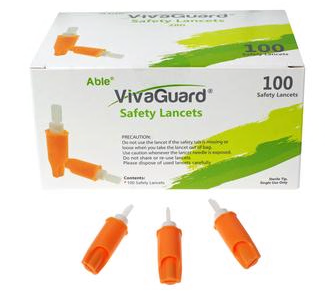 Able® Vivaguard® Safety Lancets, 28G, 100/BX