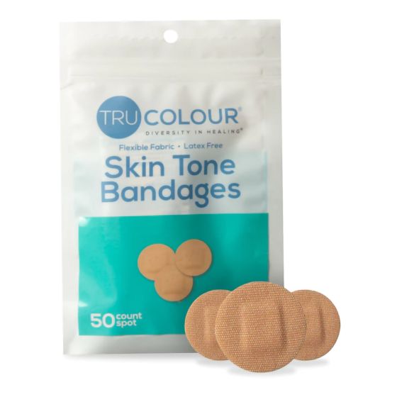 Tru-Colour Spot Bandages, Flexible Adhesive Bandages for Fair Skin Tones
