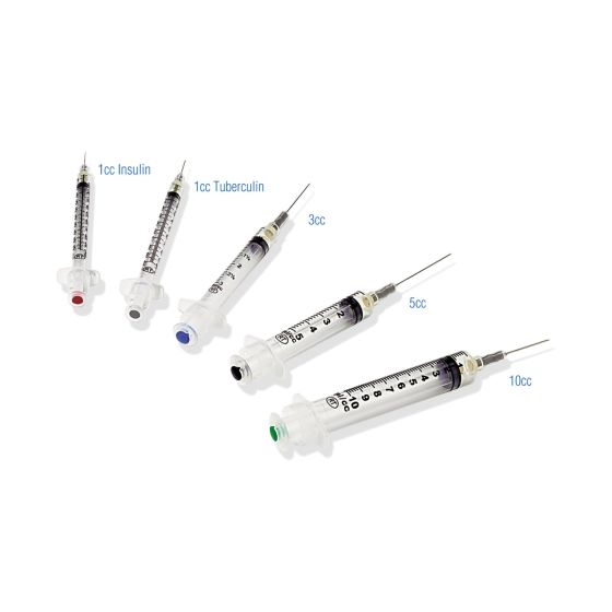 Safety Insulin Syringe with Needle VanishPoint 1 mL 1/2 Inch 29 Gauge Retractable Safety Needle Regular Wall