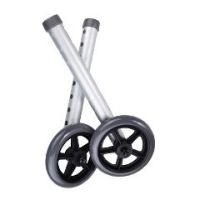 McKesson Universal 5 Walker Wheels with Rear Glides - 1 pair