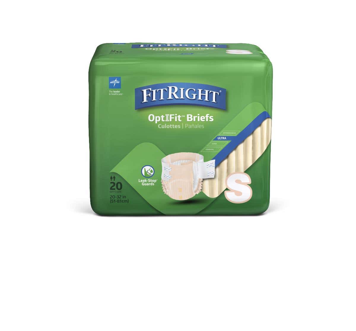FitRight Ultra Protective Underwear - Medium , 28-40" - Case of 80