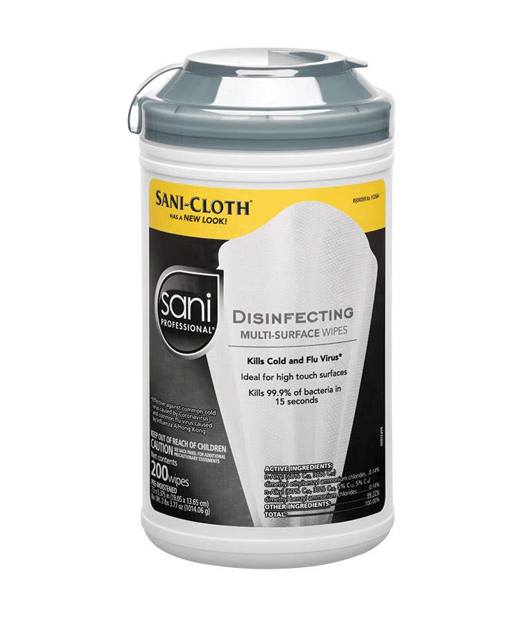 San-Cloth Disinfectant Wipes-200 Count