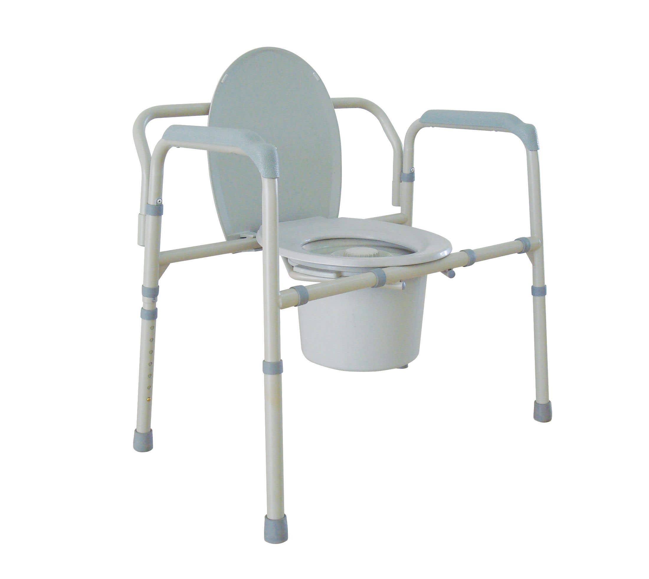Heavy Duty Bariatric Folding Bedside Commode Chair