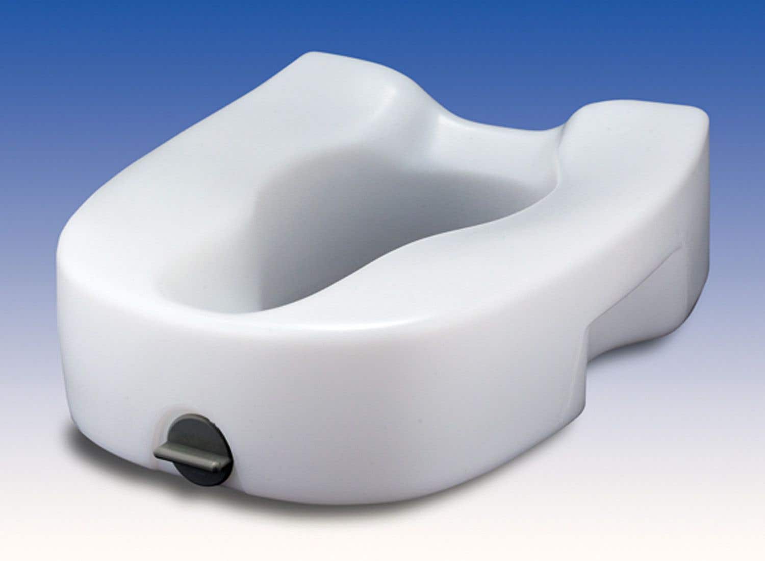 Bath Safe Lock-On Elevated Toilet Seat with Arms - 5" Toilet Seat Riser