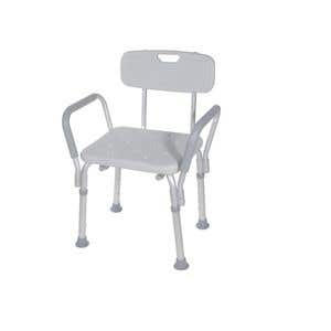 Drive Medical Bath Bench with Removable Padded Arms and Backrest
