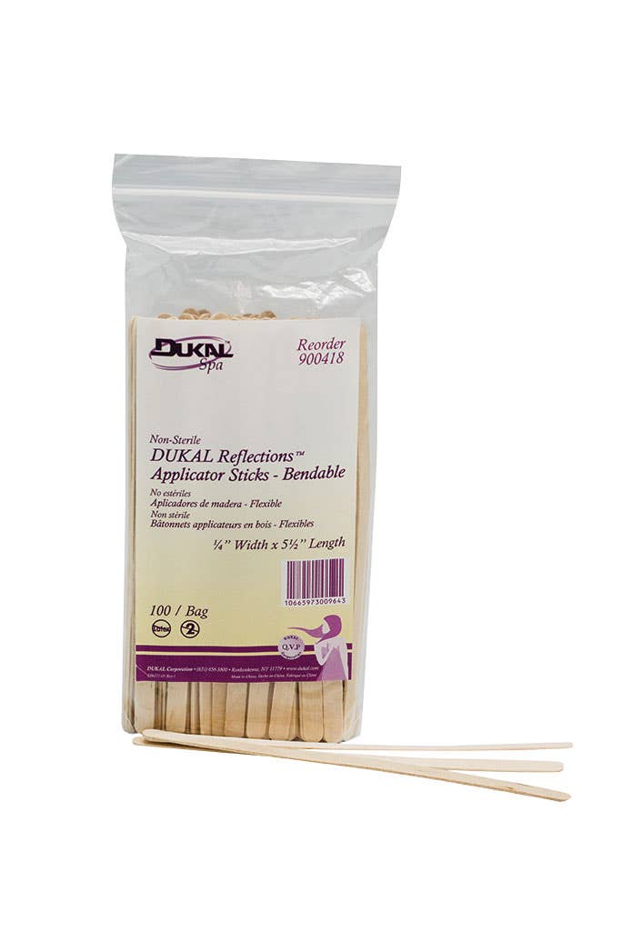 DUKAL Spa Reflections Bendable Wood Applicator Stick 55 x 14 100 Count 2$