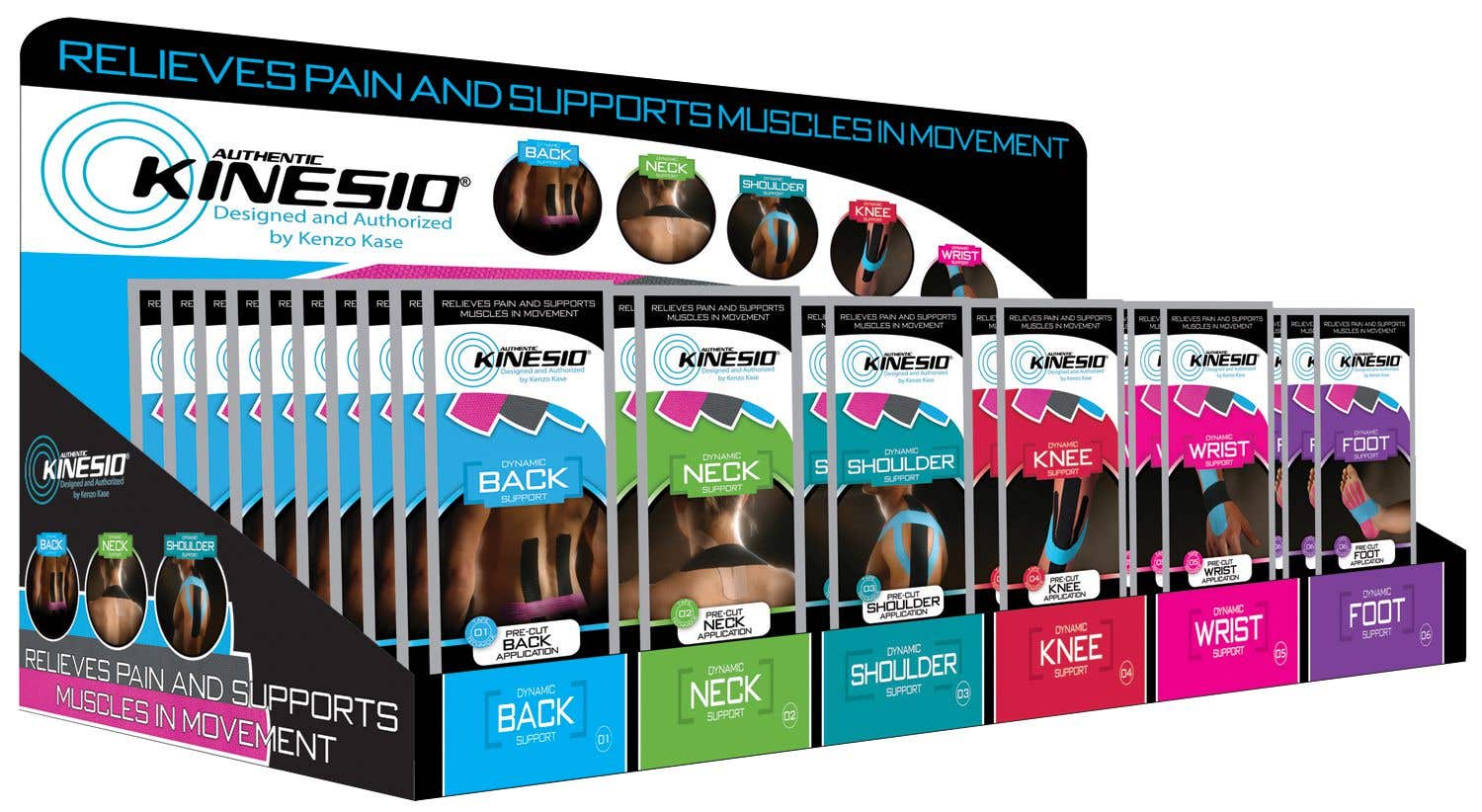 Kinesio Tex Pre-Cut Application Starter Set WDisplay 359$
