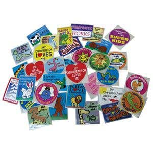 Assorted Chiropractic Sticker 75 Pack - Chiropractic Stickers for Kids