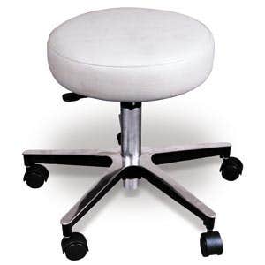 Galaxy Deluxe Rolling Stool with Chrome Cylinder - 22" - 29" Adjustable Height