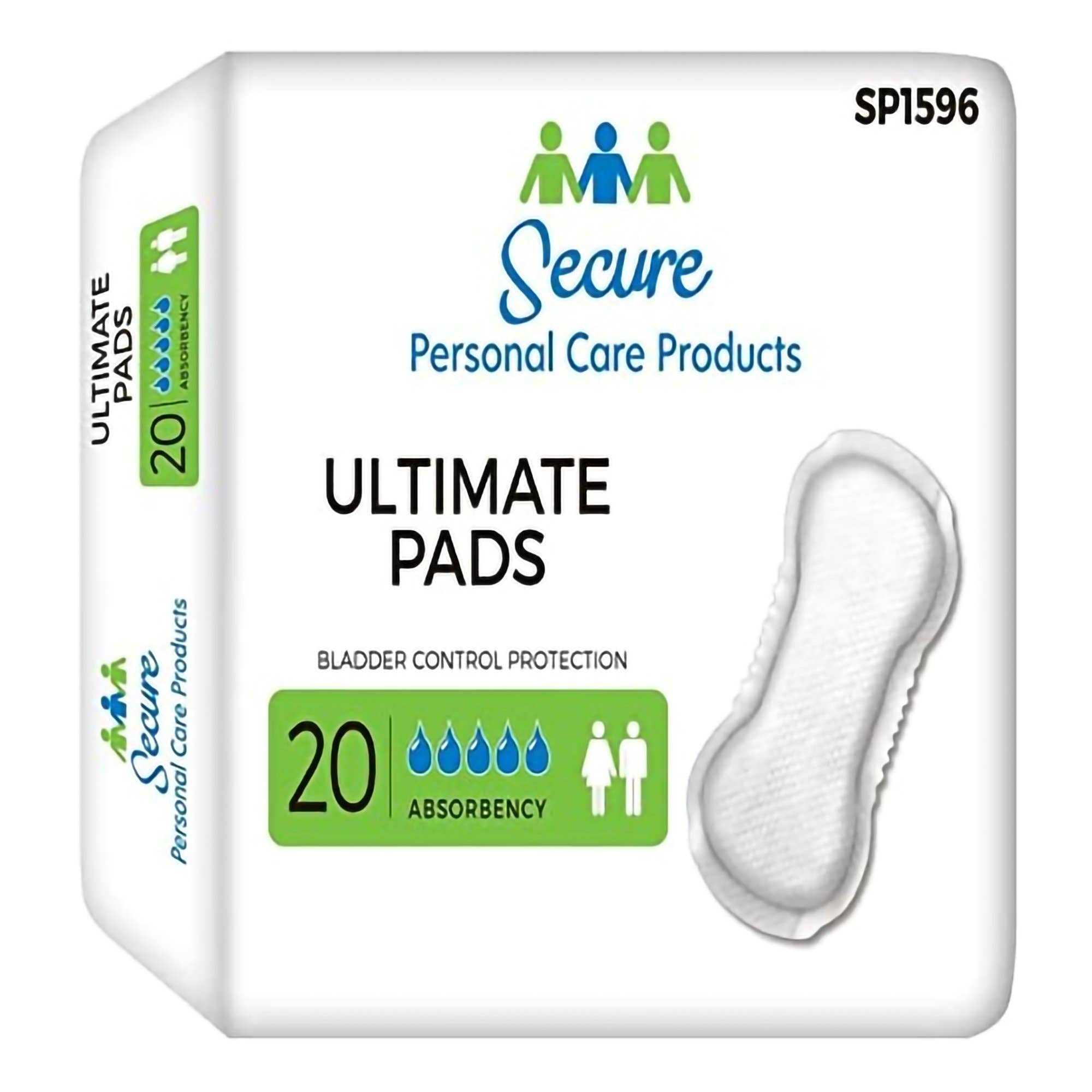Bladder Control Pad TotalDry 16-1/2 Inch Length Heavy Absorbency Polymer Core Regular 