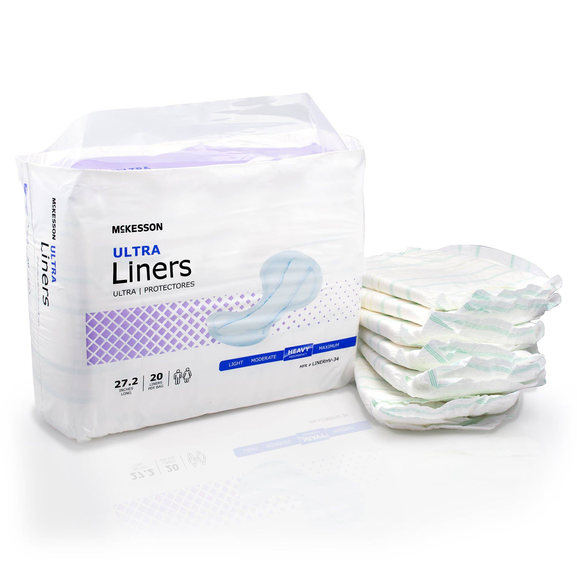 McKesson Ultra Incontinence Liner - 80/CS