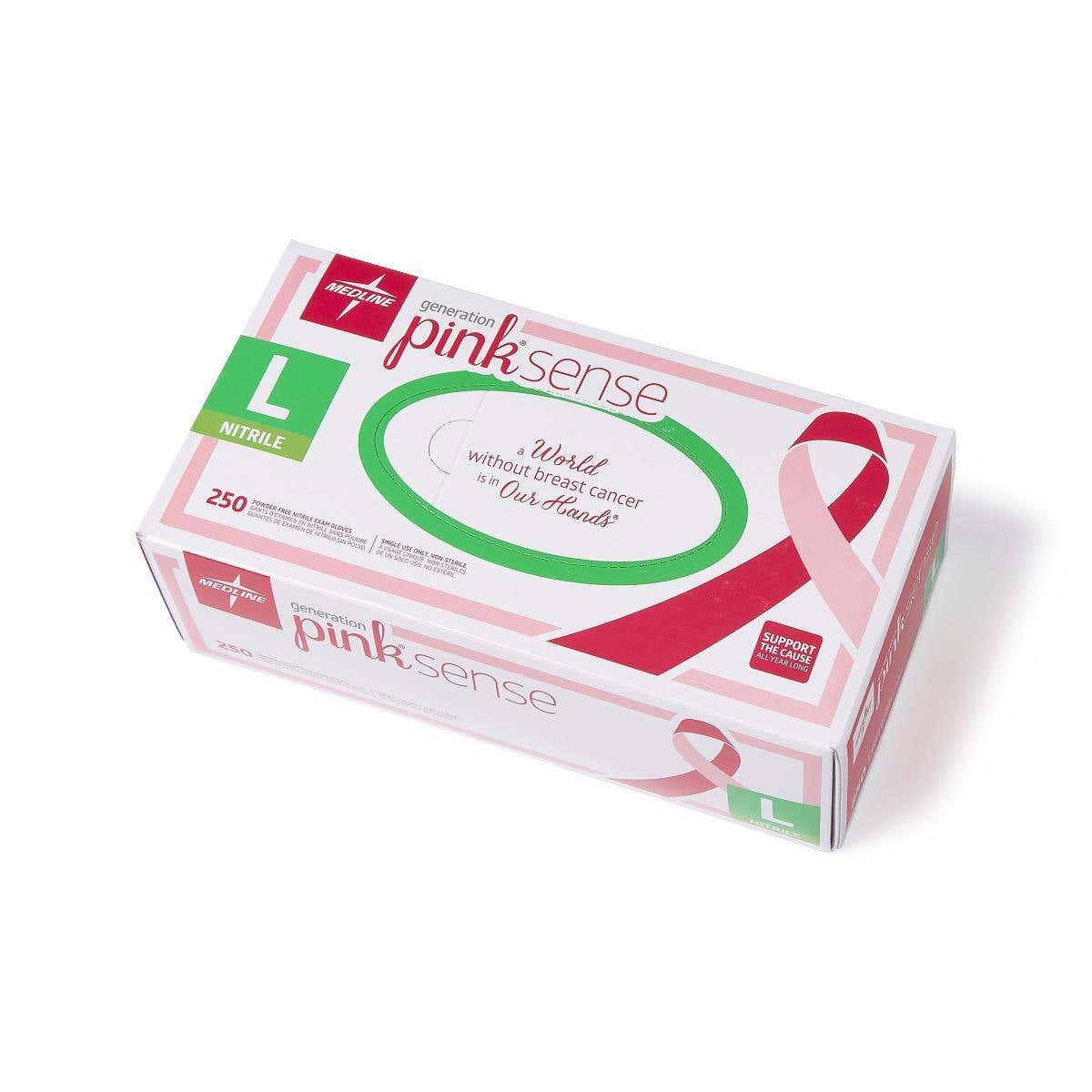Generation Pink Sense Powder-Free Nitrile Exam Gloves, Size M - 2500/CS