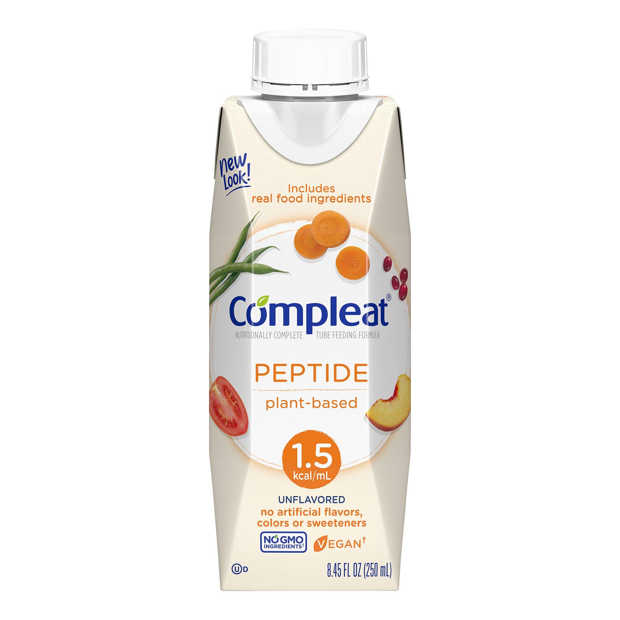 Oral Supplement Compleat® Peptide 1.5 Vegetable / Fruit Flavor Liquid 8.45 Oz. Reclosable Carton(24/Ca)