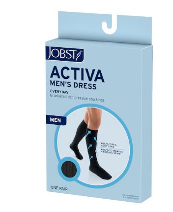 JOBST Activa SoSoft Brocade 8-15 Knee High Closed Toe White Medium