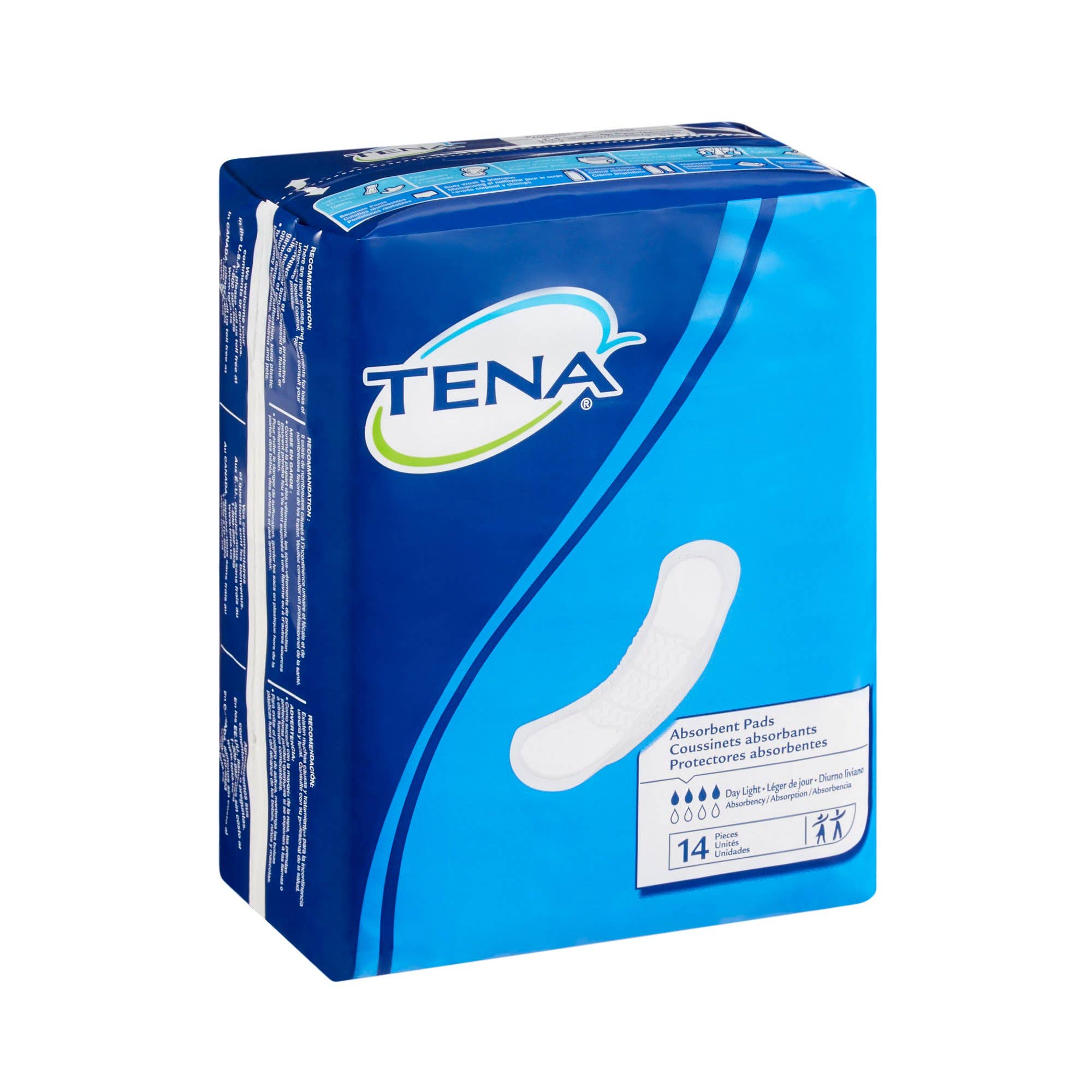 TENA Bladder Control Pads, Moderate Absorbency, 13 Inch, White - 84/CS