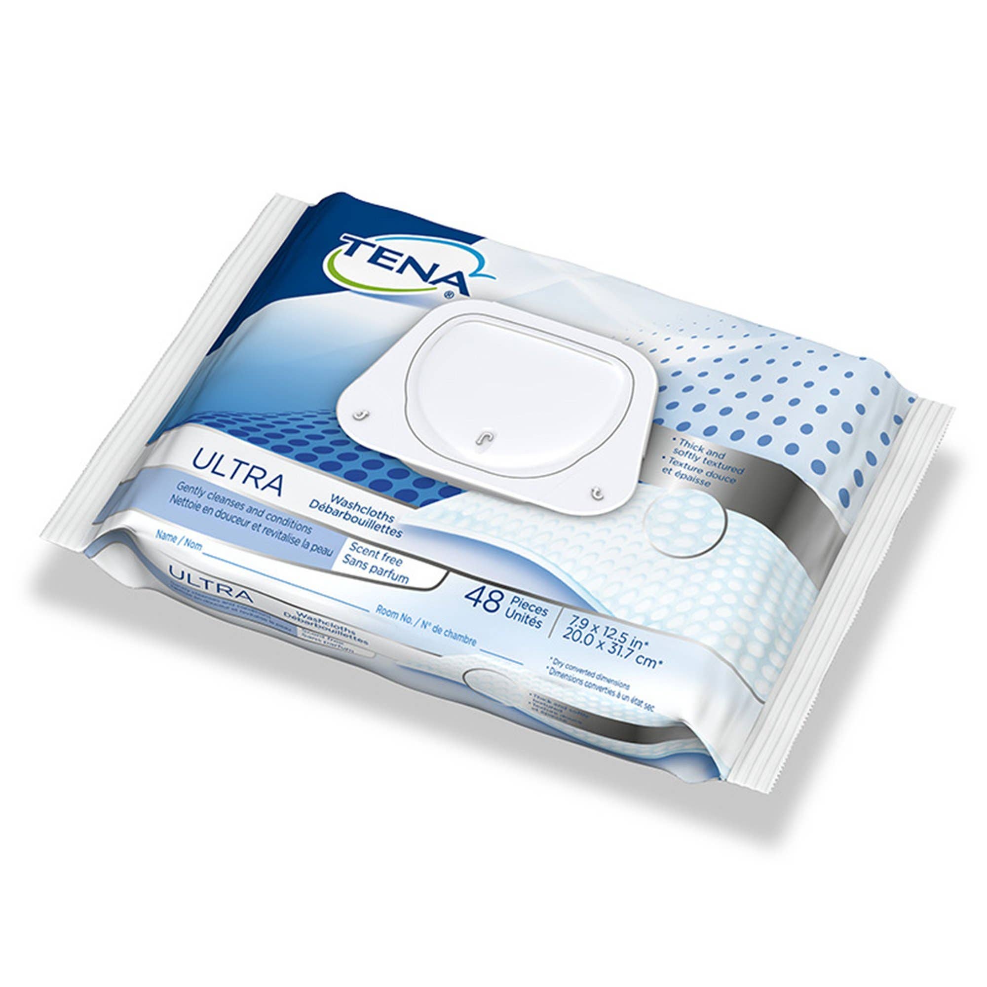 Rinse-Free Bath Wipe TENA ProSkin Ultra Soft Pack Aloe / Vitamin E / Chamomile Unscented 48 Count
