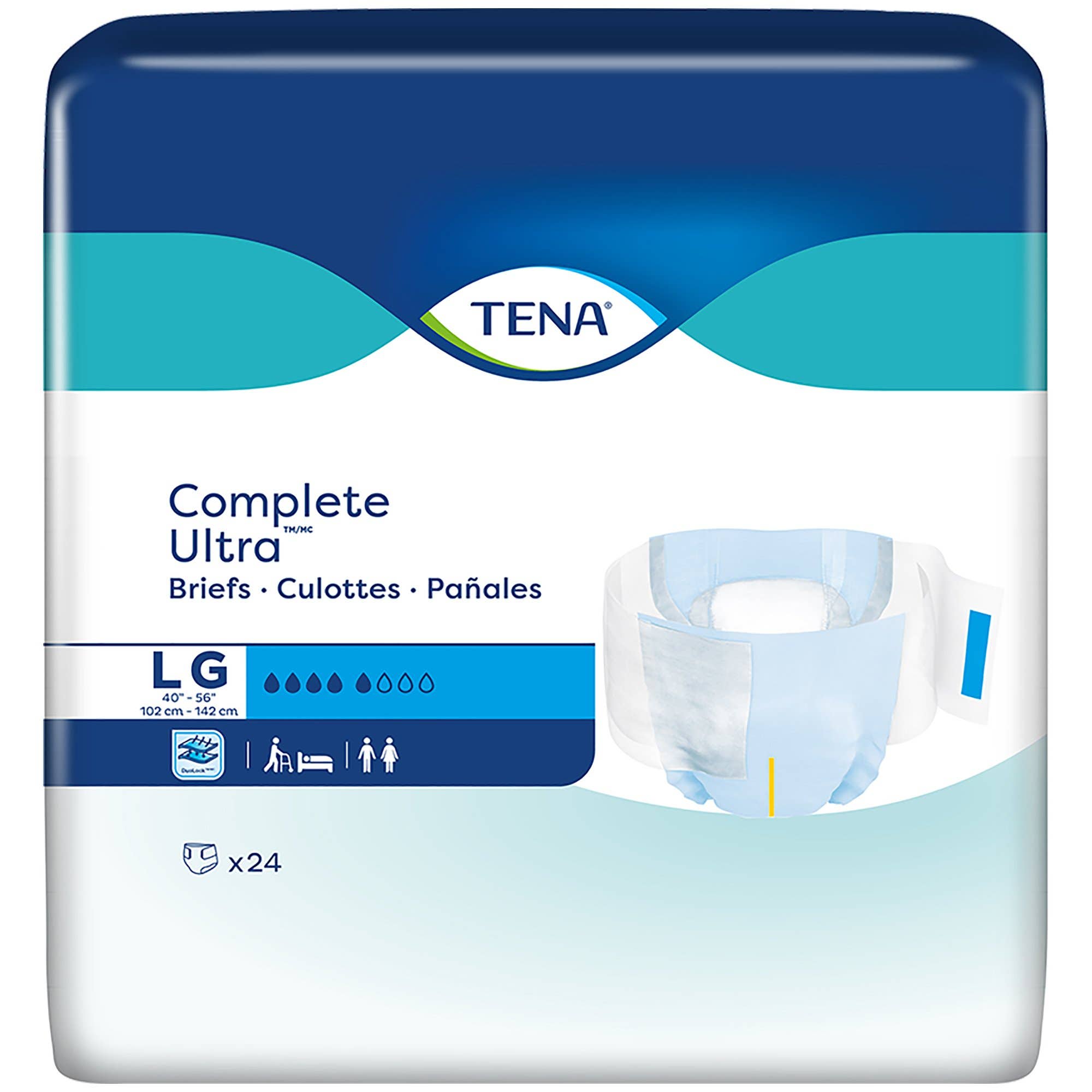 Tena Complete Ultra Incontinence Brief, Extra Large - CS/72