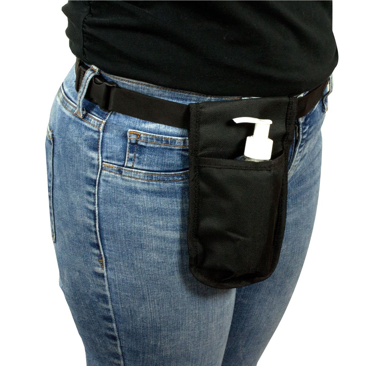 Massage Lotion Bottle Holster & Massage Oil Bottle Holster - Black