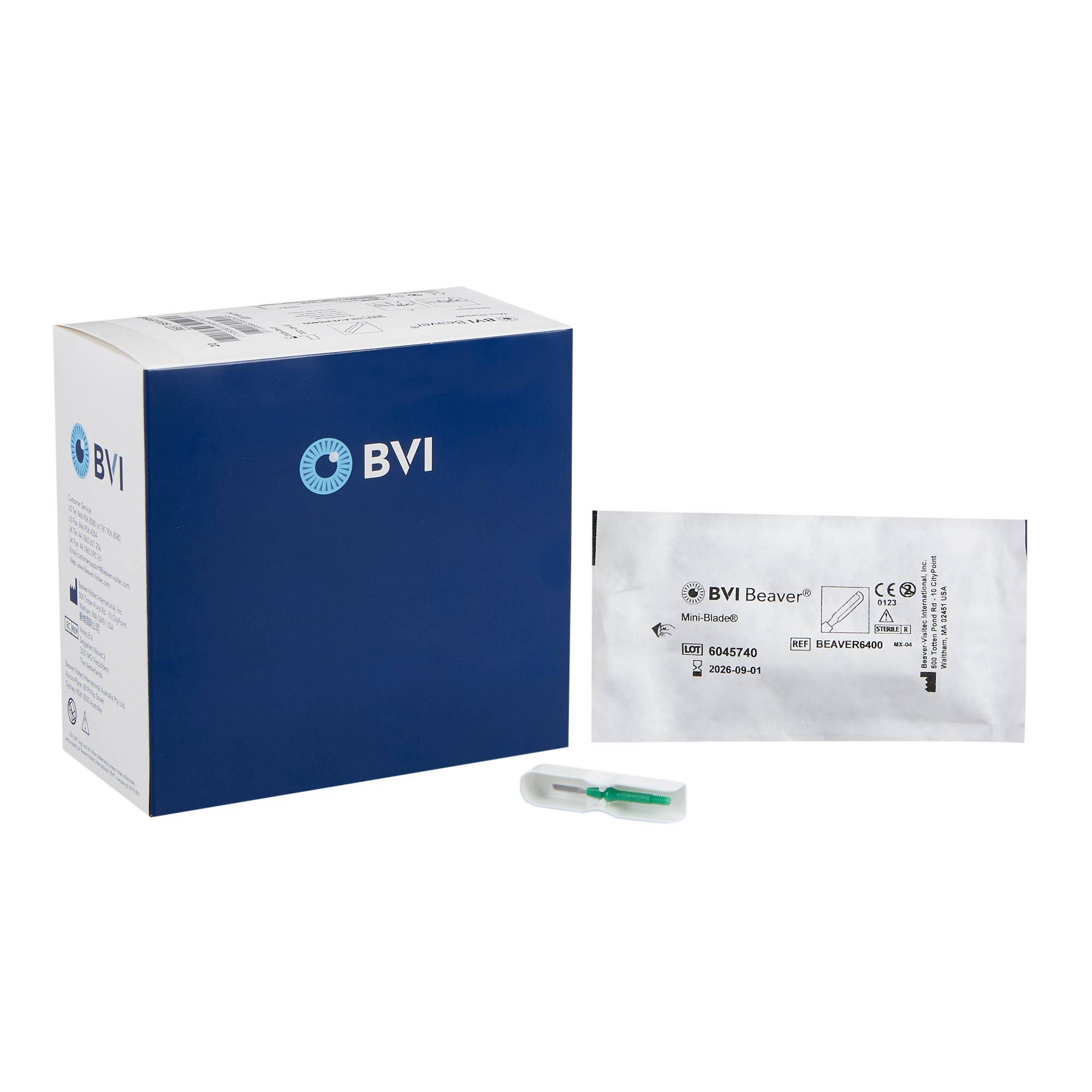 Surgical Blade Beaver 6400 Mini-Blade Stainless Steel No. 6400 Sterile Disposable Individually Wrapped - 20/BX