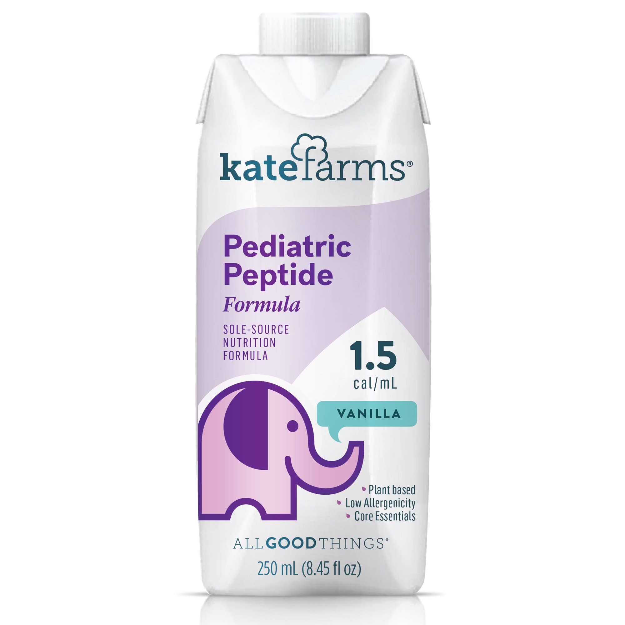 Kate Farms® Pediatric Peptide 1.5 Vanilla Pediatric Oral Supplement / Tube Feeding Formula, 8.5 oz. Carton - EA