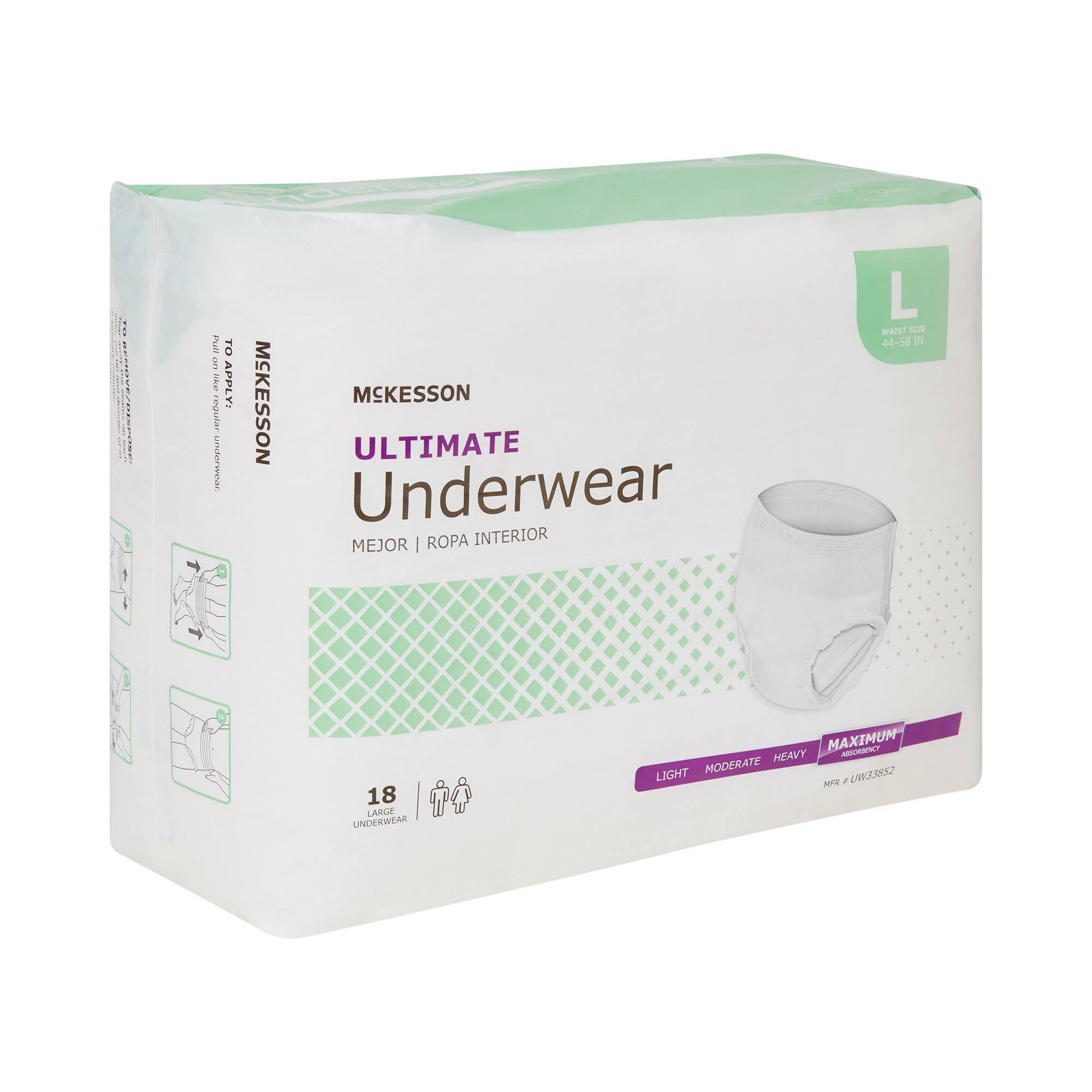 McKesson Ultimate Maximum Absorbent Underwear, Medium - 80/CS