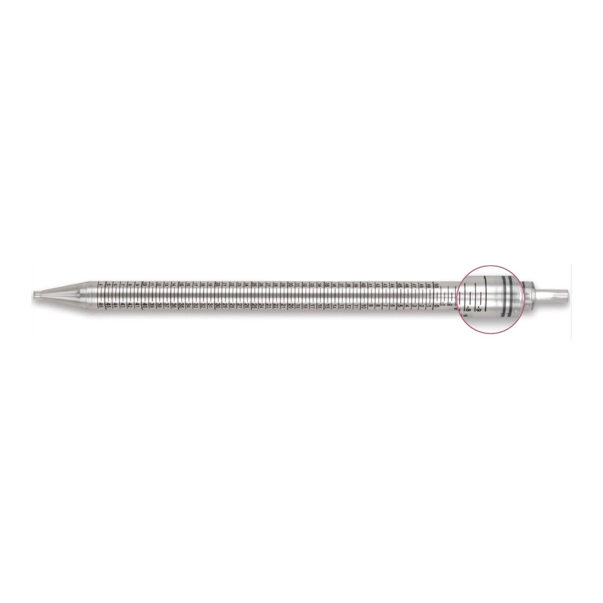 McKesson Serological Pipette 25 mL 0.2 mL Graduation Increments / 10 mL Negative Graduations Sterile
