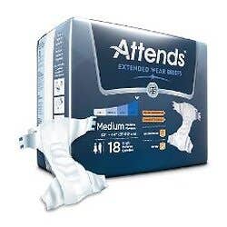 Attends Extended Wear Adult Briefs - Medium 32" -  44"