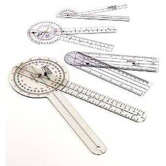 Transparent Plastic 8" Goniometers - Each