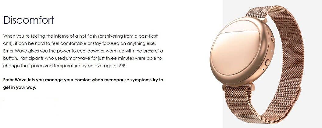 Manage comfort during menopause symptoms