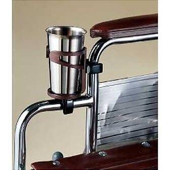 Wheelchair Beverage Holder - Black - fits desk arm wheelchairs - Each