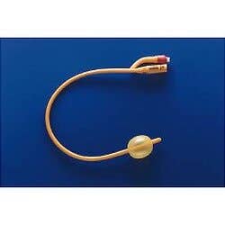 Gold Silicone-Coated Foley Catheter - 30cc, 2-Way