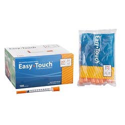 Easy Touch Insulin Syringe With Needle 1/2" 1ml