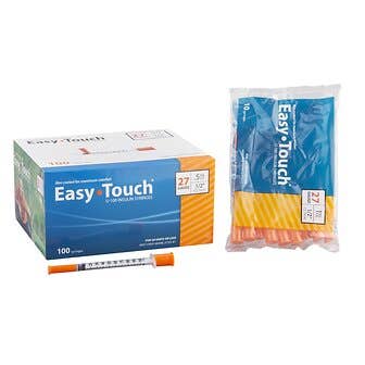 Easy Touch Insulin Syringe With Needle 1/2" 1ml