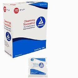 Personal Wipe Dynarex Individual Packet BZK (Benzalkonium Chloride) Scented - Box of 100