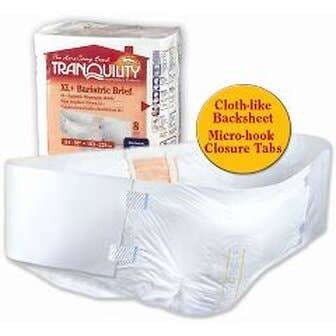 Tranquility XL+ Bariatric Disposable Brief 64" to 90" Waist Size