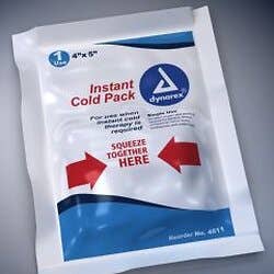 Dynarex® Instant Disposable Cold Pack 4” x 5” Case/24