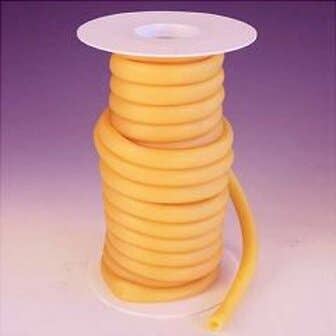 Hygenic Bulk Latex Rubber Tubing 1/4" I.D. x 3/8" O.D., 1/16" Wall, 50 ft. roll - Each