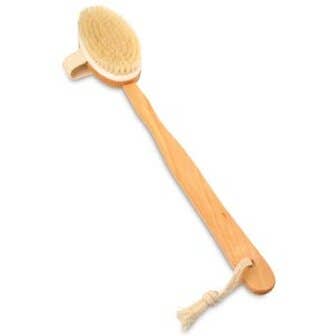 Long Handle Boar Brush Dry Brush with Removable Handle