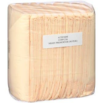 Disposable Underpad Attends Care Night Preserver 30 X 36 Inch Cellulose / Polymer Heavy Absorbency