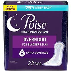 Bladder Control Pad Poise Fresh Protection 5.3 Inch Length Heavy Absorbency Sodium Polyacrylate Core One Size Fits Most