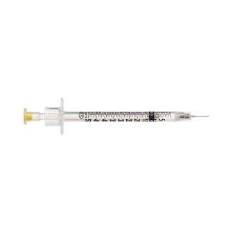 Safety Insulin Syringe with Needle VanishPoint 1 mL 5/16 Inch 30 Gauge Retractable Safety Needle Regular Wall