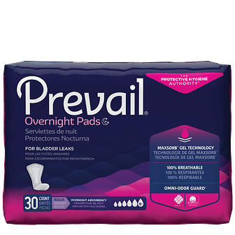 Prevail®  Bladder Control Pad - Overnight Absorbency
