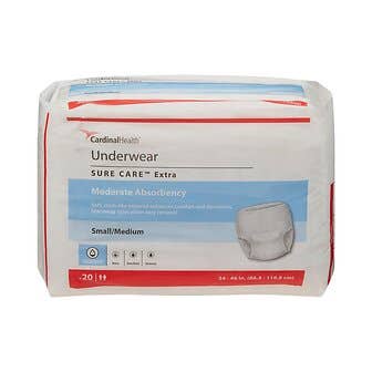 Simplicity Unisex Adult Disposable Underwear, Pull On, Moderate Absorbency