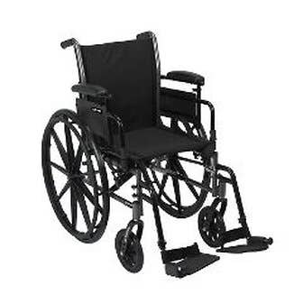 McKesson Lightweight Wheelchair with Detachable, Flip-Back Desk Arms