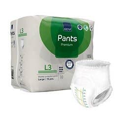 Unisex Adult Absorbent Underwear Abena Premium Pants L3 & XL3 Pull On with Tear Away Seams Large Disposable Moderate Absorbency